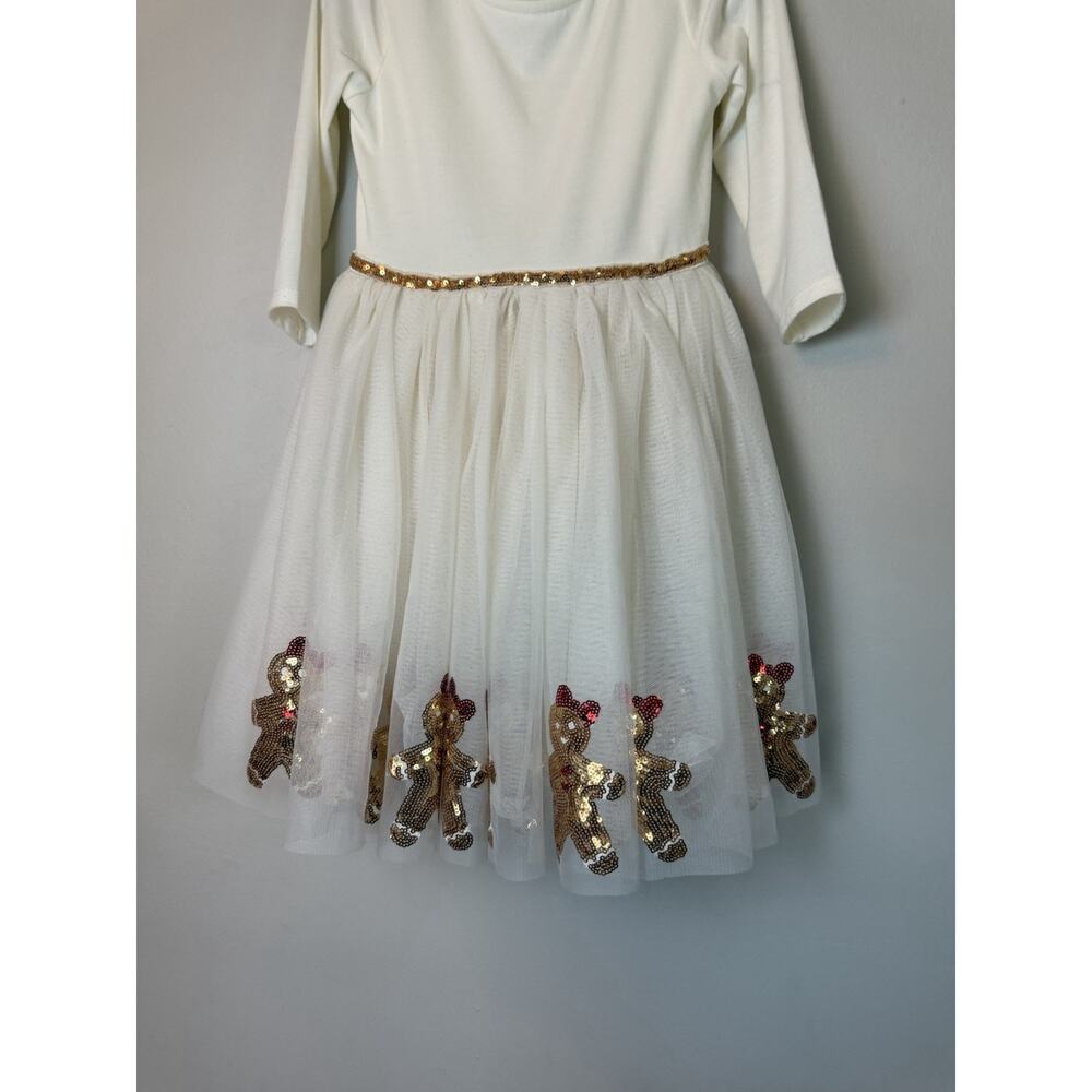 Zunie Kids' Sequin Gingerbread Cookie Party Dress Sz 4 - Picture 3 of 12